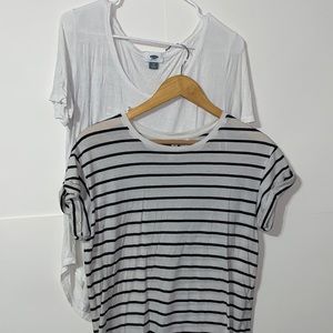 white and striped tops
